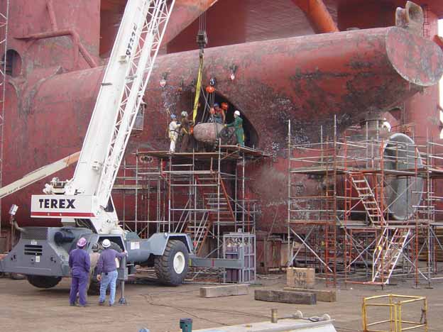 Stern thruster removal